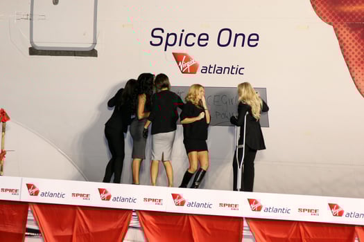 Spice Girls Virgin Atlantic names plane after Spice Girls  Spice OneLAXDecember 12 2007Los Angeles CA2007 photo