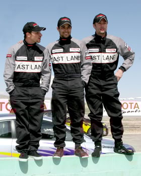 Drew Lachey Wilmer Valderrama and Daniel Goddard Toyota ProCelebrity Race Lancaster Training The Willows Lancaster CA March 15 2008 2008 Kathy Hutchins Hutchins Photo