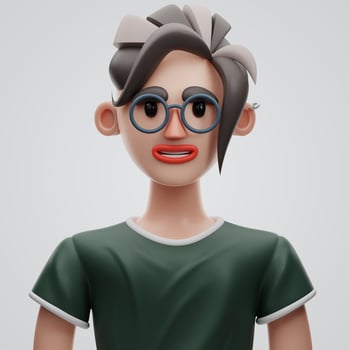 Premium Female Human Character 3d rendering on isolated background photo