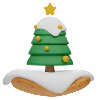 Premium Christmas Holiday icon 3d rendering on isolated background photo
