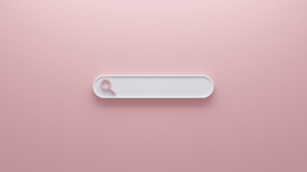 Realistic search bar on blue background search form template photo