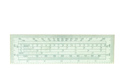 The drafting supplies isolated on a white background. photo