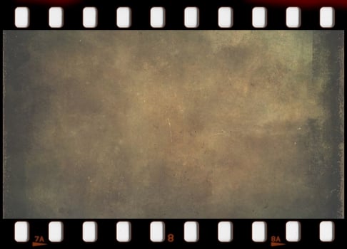 35mm old movie film film mockup frame background. photo