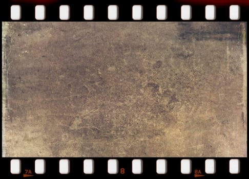 35mm old movie film film mockup frame background. photo