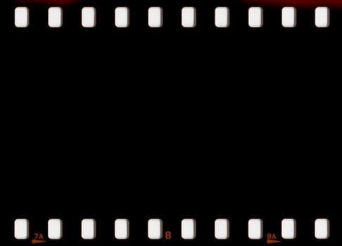 35mm old movie film film mockup frame background. photo