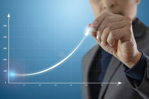 Presentation of business progress and prosperity photo