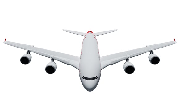 Airplane isolated on white background , 3D rendering photo