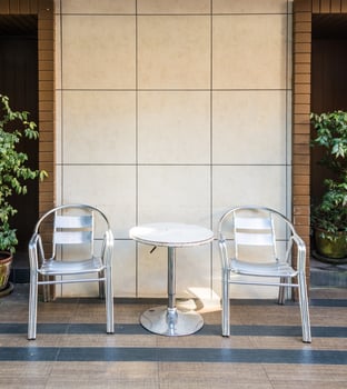 Metal chair set photo