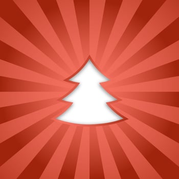 Christmas tree red background photo