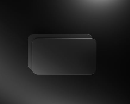 Classic Black Business Card Mockup Top View photo