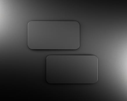 Luxury Black Business Card Mockup Top View photo