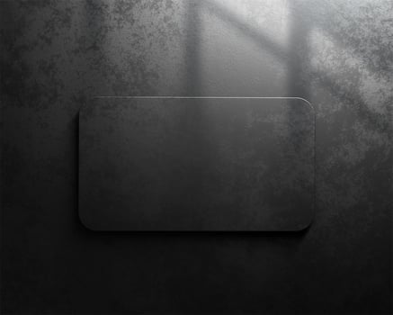 Luxury Black Business Card Mockup Top View photo