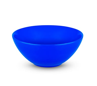 Bule bowl isolated on white  background photo