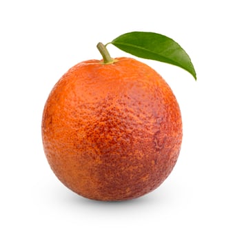 Fresh orange Blood isolated on white background photo