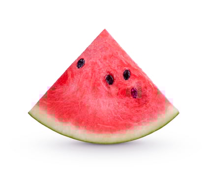 Sliced of watermelon isolated on white background photo