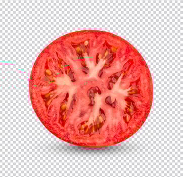 Fresh tomato sliced isolated on white background photo