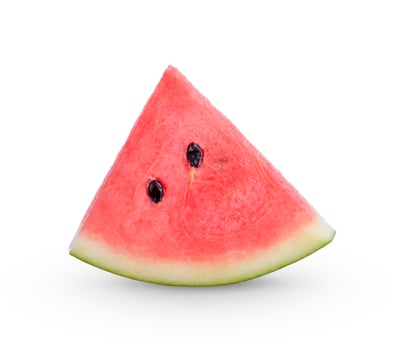 Sliced of watermelon isolated on white background photo