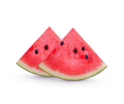 Sliced of watermelon isolated on white background photo