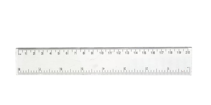 ruler isolated on white photo