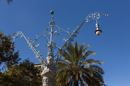 Buildings' facades of great architectural interest in the city of Barcelona - Spain photo