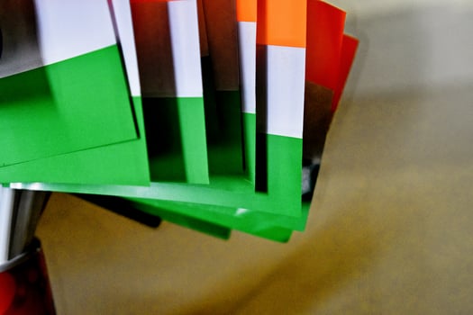 National flag of India photo