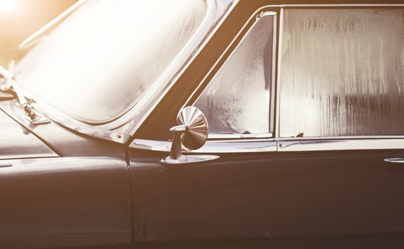 retro car in city photo