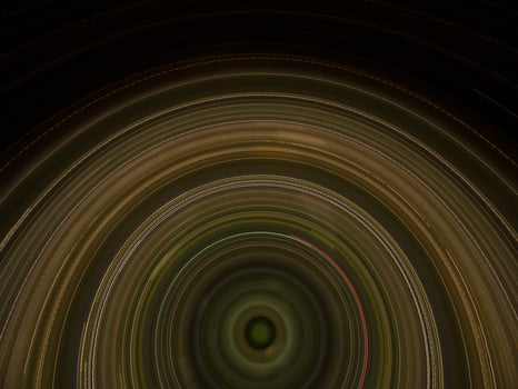 Spining Earths Circles of light from above photo