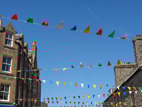 Lerwick city on the shetland island photo