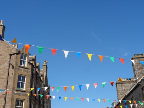 Lerwick city on the shetland island photo