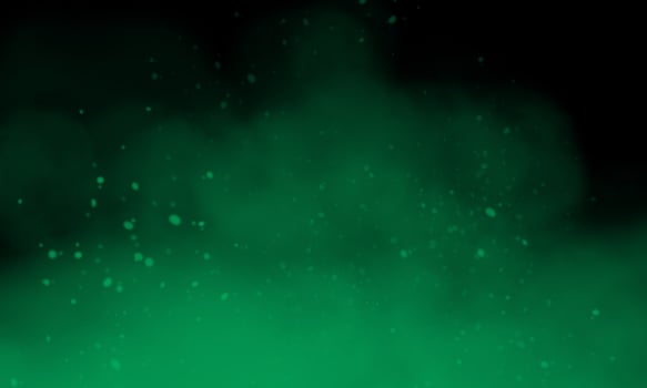 jade color smoke on black background photo