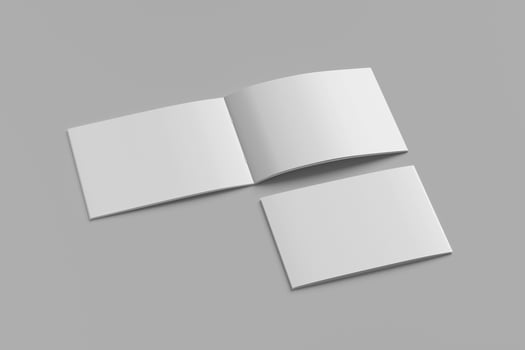 A4 Magazine Landscape Brochure Blank Mockups photo