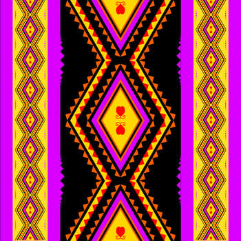seamless fabric pattern Designed with geometric shapes For making scarves, shirts, sewing, knitting, weaving. photo