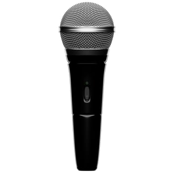 3D illustration, retro style microphone in party or concert  on white isolated background photo