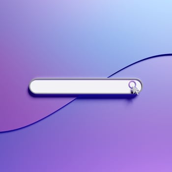 3d illustration of an internet search page on a   purple  background. Search bar  icons photo