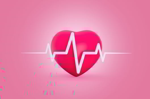 Heartbeat or cardiogram medical background 3D illustration photo