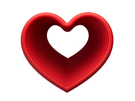 Heart linear icon Hearts Abstract 3d illustration photo