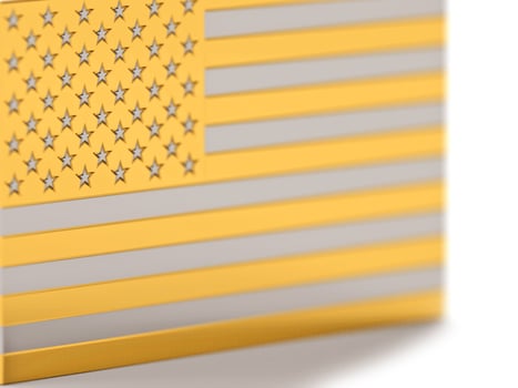 waving us america states flag 4th july independence day in 3d render photo