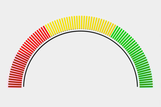 3d illustration of speed measuring speed icon. Colorful speedometer icon photo