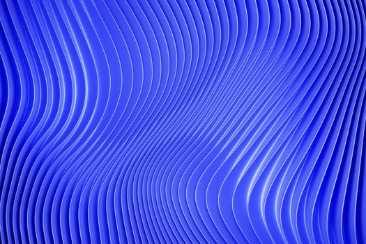 3d illustration of a stereo strip of different colors. Geometric stripes similar to waves. Abstract  blue glowing crossing lines pattern photo