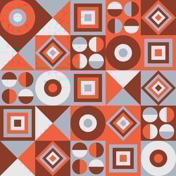 Colorful geometric pattern. Modern abstract style. Orange and gray objects photo