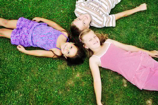 happy kids outdoor photo