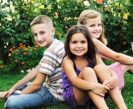 happy kids outdoor photo