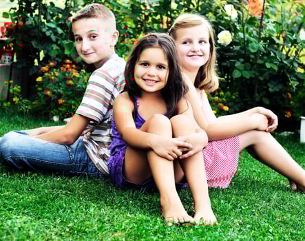 happy kids outdoor photo