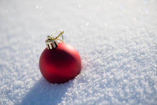 christmas ball in snow photo