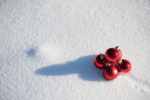 christmas ball in snow photo