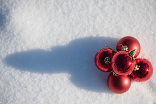 christmas ball in snow photo