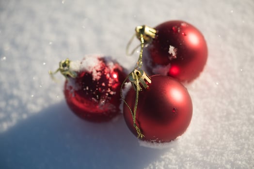 christmas ball in snow photo