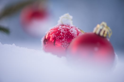 christmas ball in snow photo