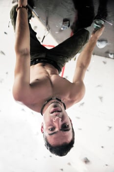 man exercise sport climbing photo