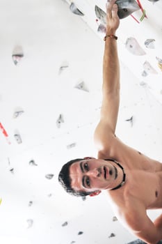 man exercise sport climbing photo